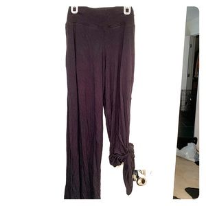 Yoga slit cotton harem pants